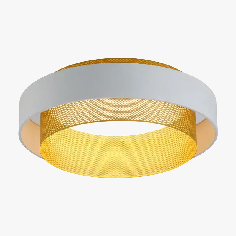 Plafonnier LED circulaire en métal noir