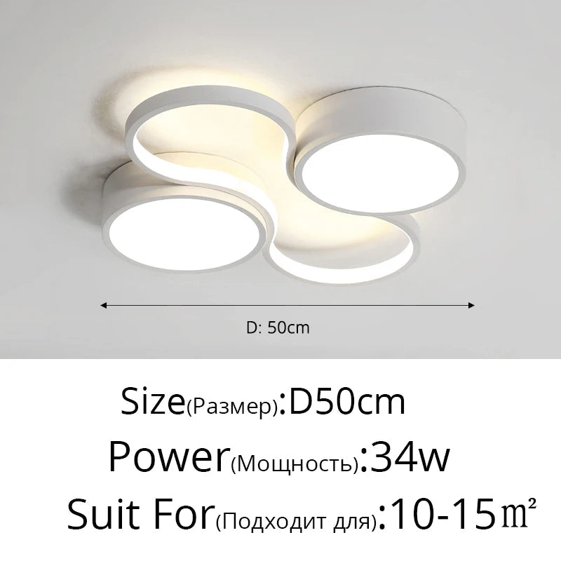 plafonnier led circulaire protection yeux design moderne créatif
