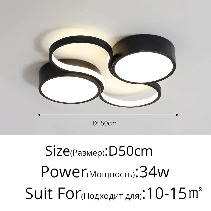 plafonnier led circulaire protection yeux design moderne créatif