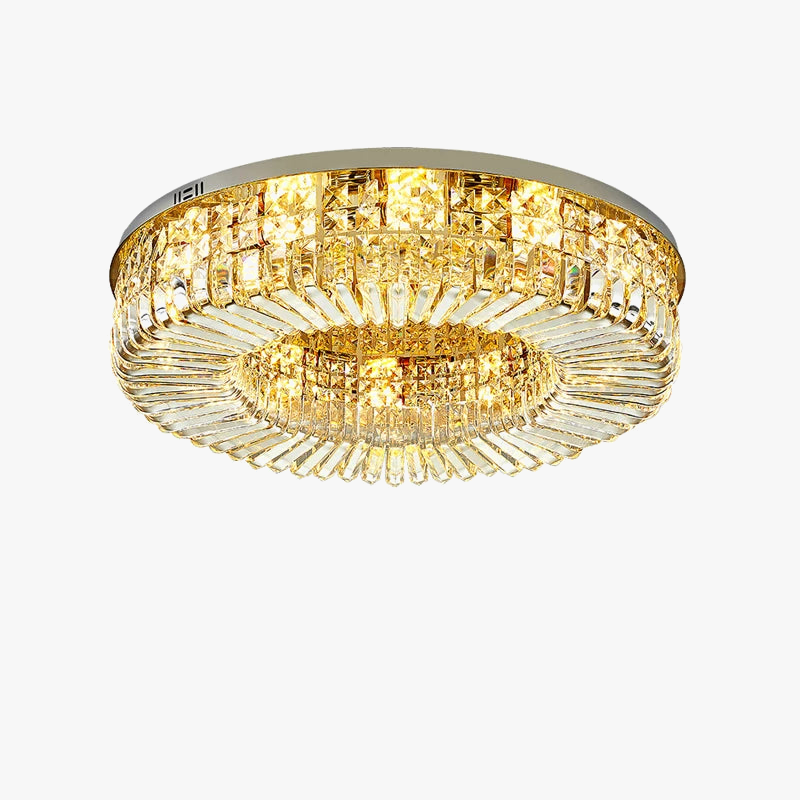 plafonnier led classique en cristal chromé pour intérieur moderne