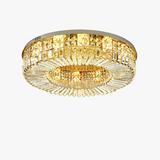 plafonnier led classique en cristal chromé pour intérieur moderne
