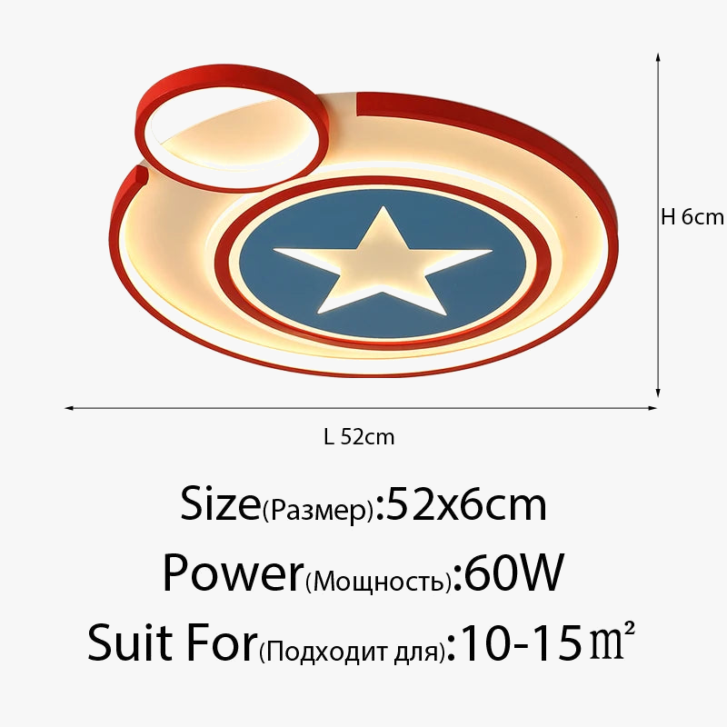 plafonnier led créatif avec télécommande pour enfant décoratif mignon