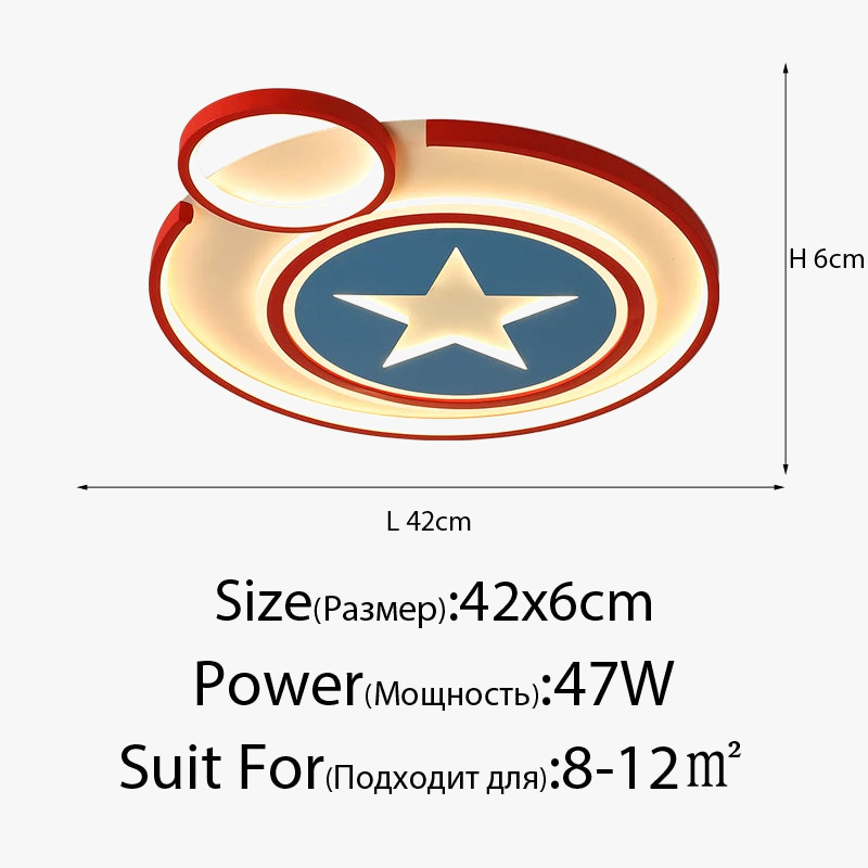 plafonnier led créatif avec télécommande pour enfant décoratif mignon