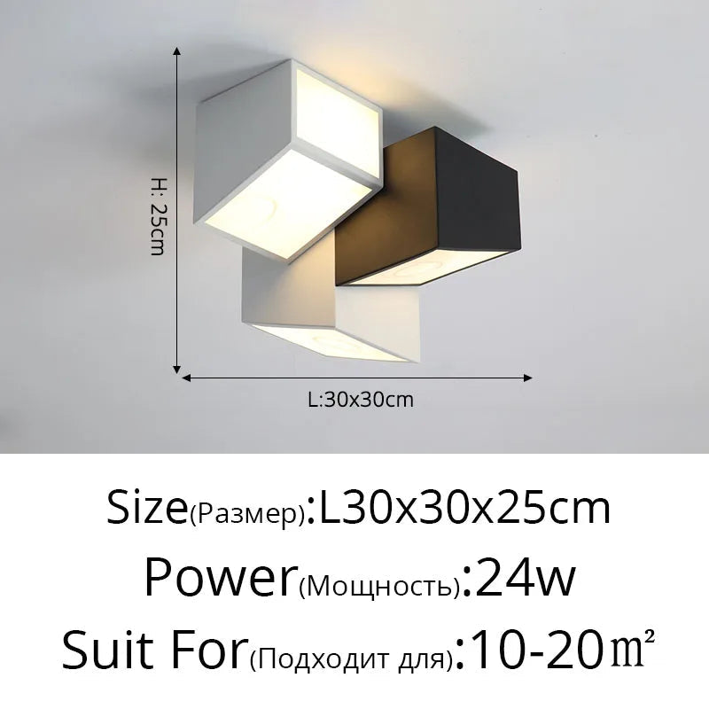 plafonnier led créatif nordique en acrylique éclairage décoratif intérieur