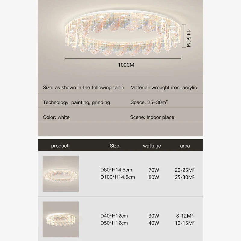 plafonnier led créatif protection des yeux pour intérieur