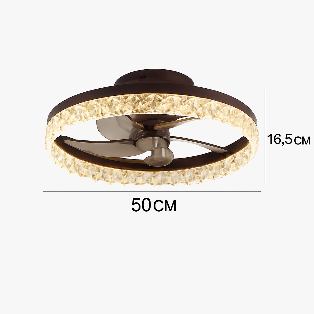 plafonnier led cristal ventilateur plafond télécommande 6 vitesses nordique