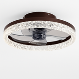 plafonnier led cristal ventilateur plafond télécommande 6 vitesses nordique