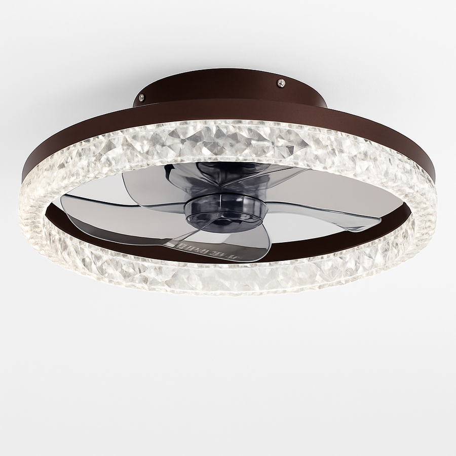 plafonnier led cristal ventilateur plafond télécommande 6 vitesses nordique