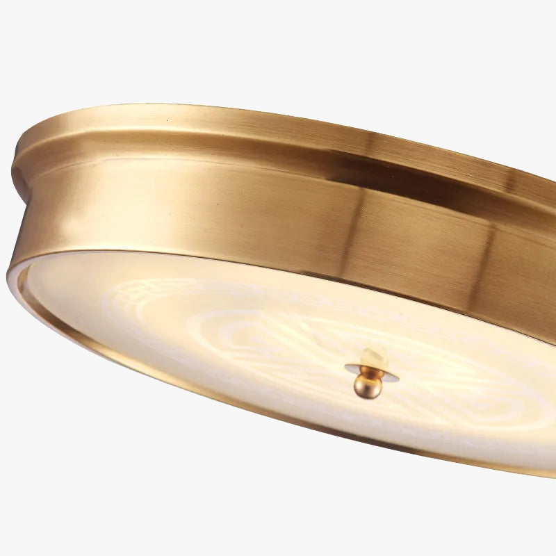plafonnier led cuivre style vintage campagnard européen