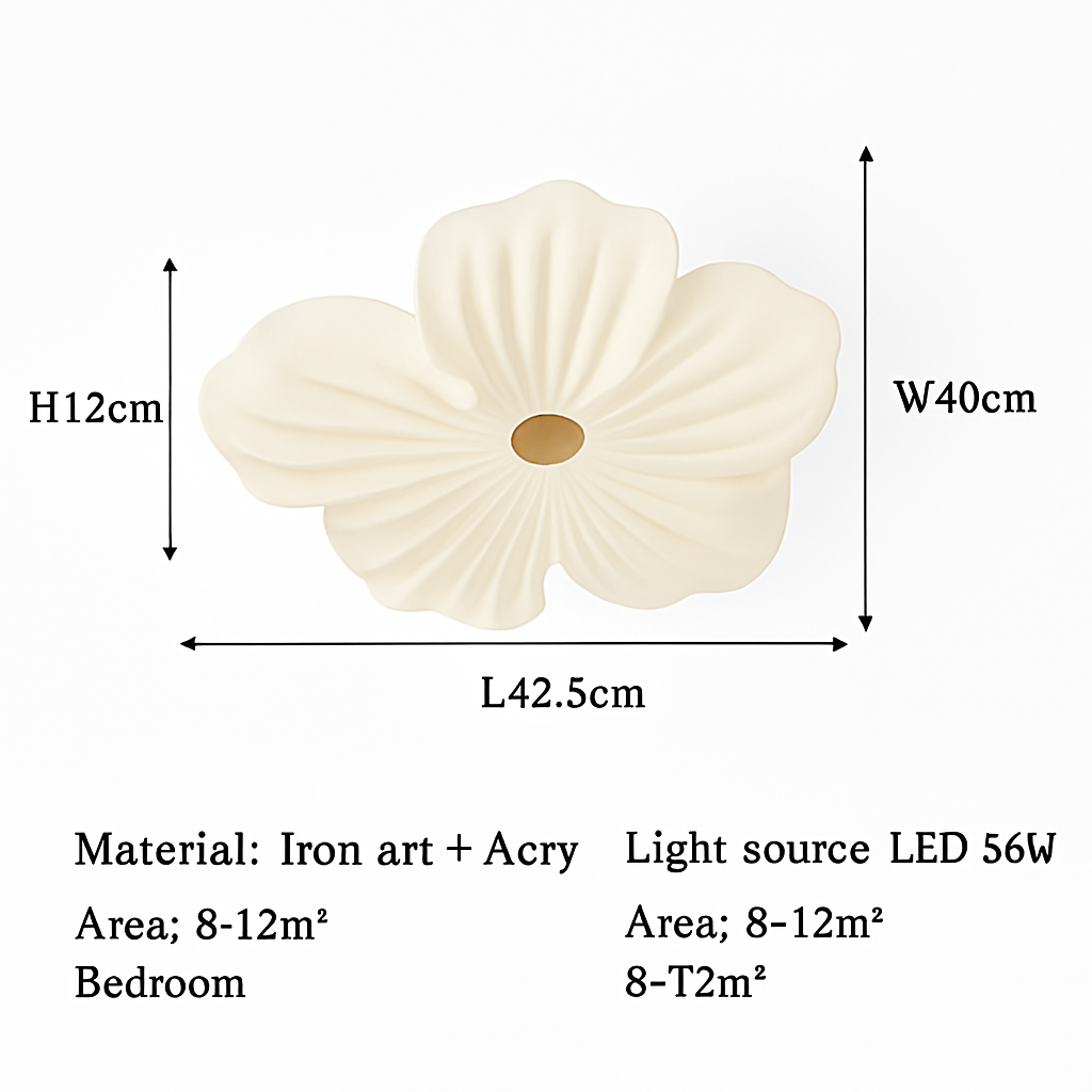 plafonnier led décoratif en forme de fleur style nordique