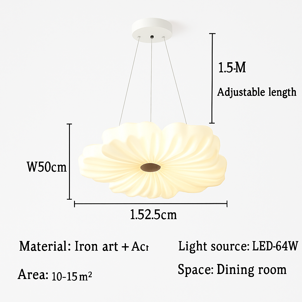 plafonnier led décoratif en forme de fleur style nordique