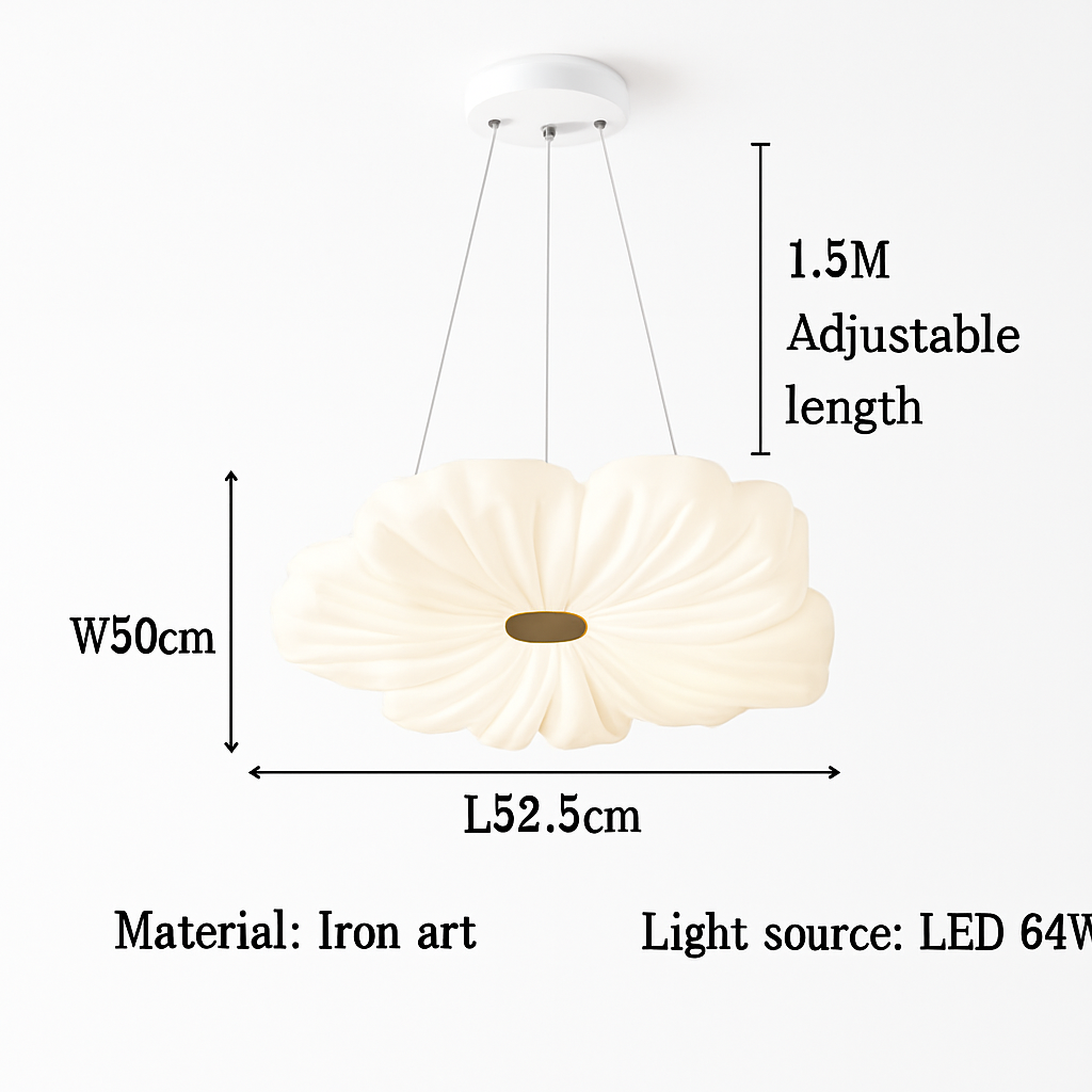 plafonnier led décoratif en forme de fleur style nordique