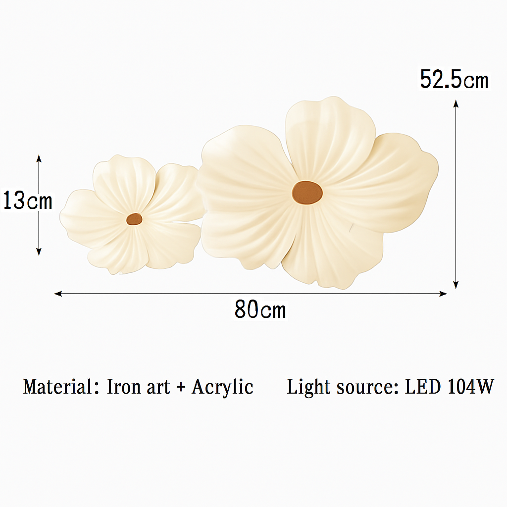 plafonnier led décoratif en forme de fleur style nordique