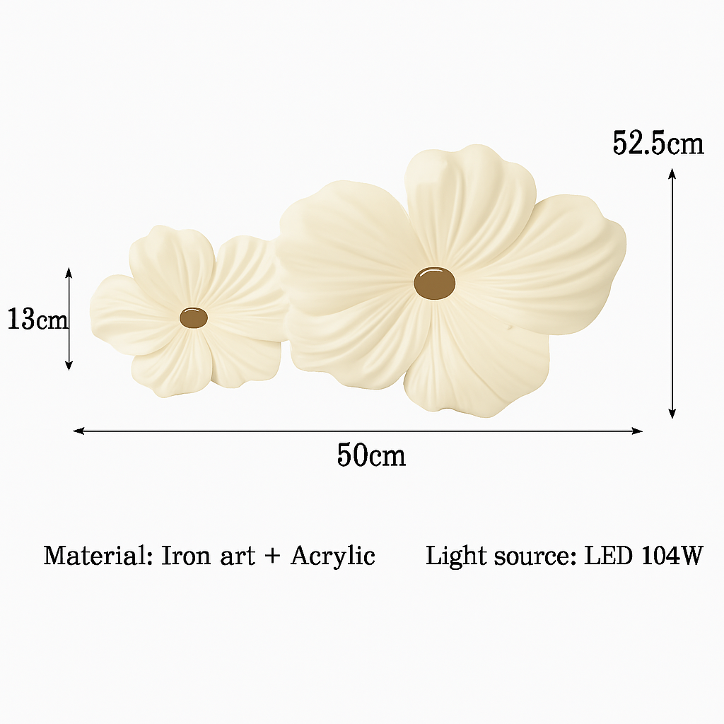 plafonnier led décoratif en forme de fleur style nordique