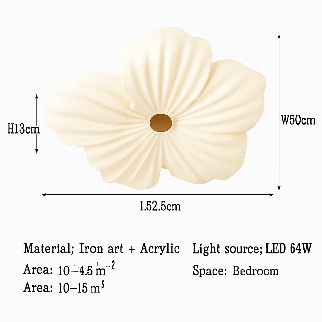 plafonnier led décoratif en forme de fleur style nordique