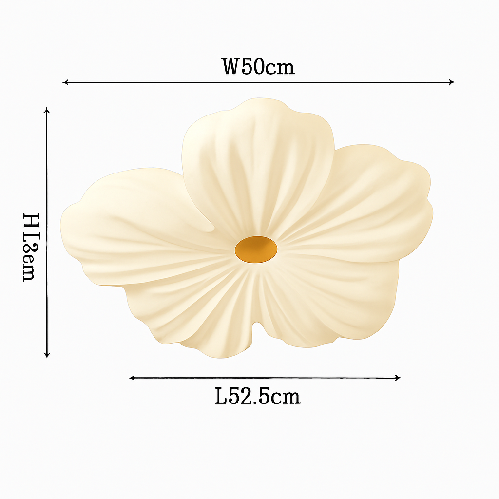 plafonnier led décoratif en forme de fleur style nordique