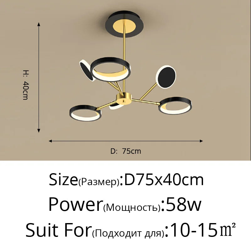 plafonnier led décoratif pour éclairage intérieur moderne