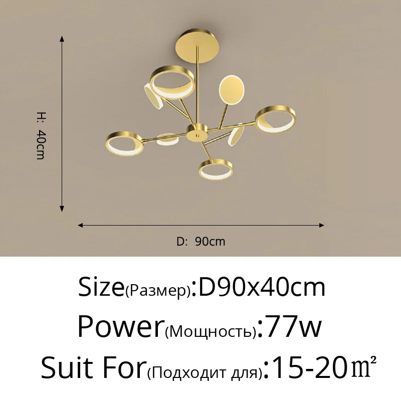 plafonnier led décoratif pour éclairage intérieur moderne