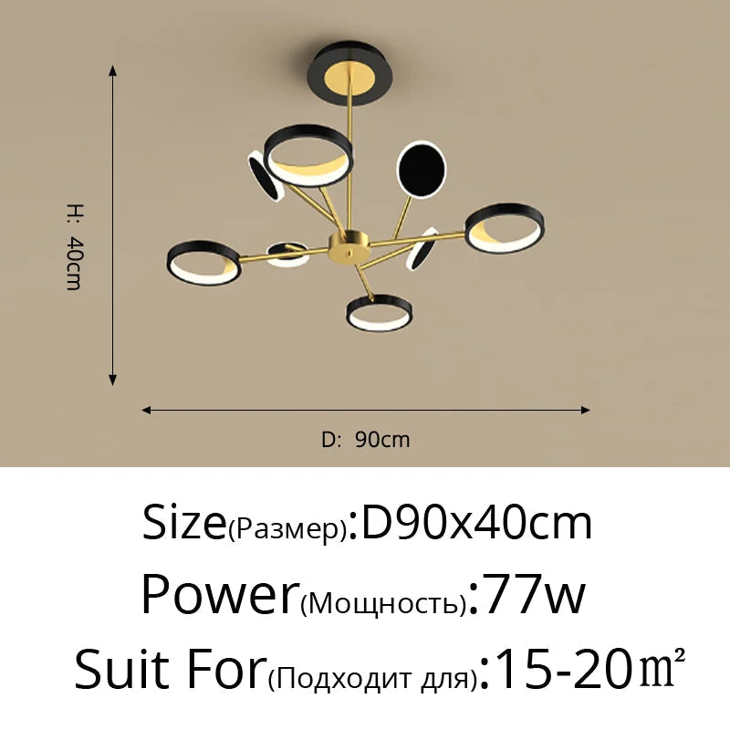 plafonnier led décoratif pour éclairage intérieur moderne