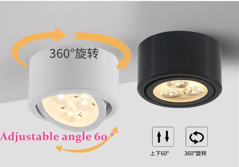 plafonnier led de surface downlight smd5730 pour éclairage intérieur