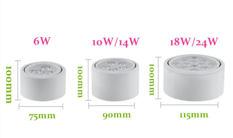 plafonnier led de surface downlight smd5730 pour éclairage intérieur