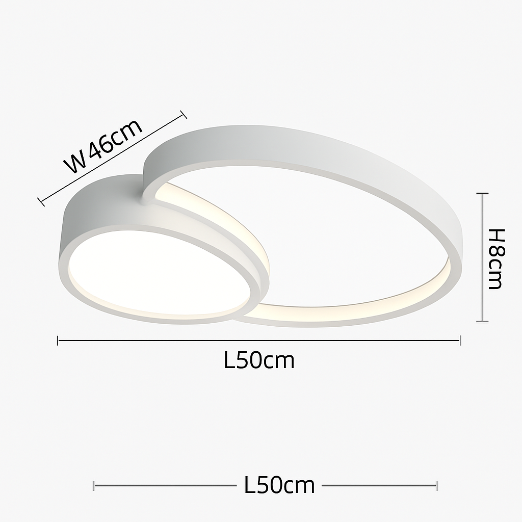 Plafonnier LED design décorative led noir blanc