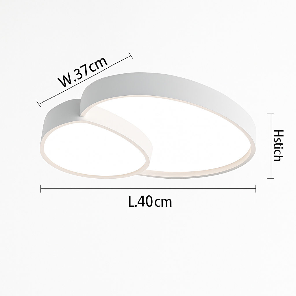 Plafonnier LED design décorative led noir blanc