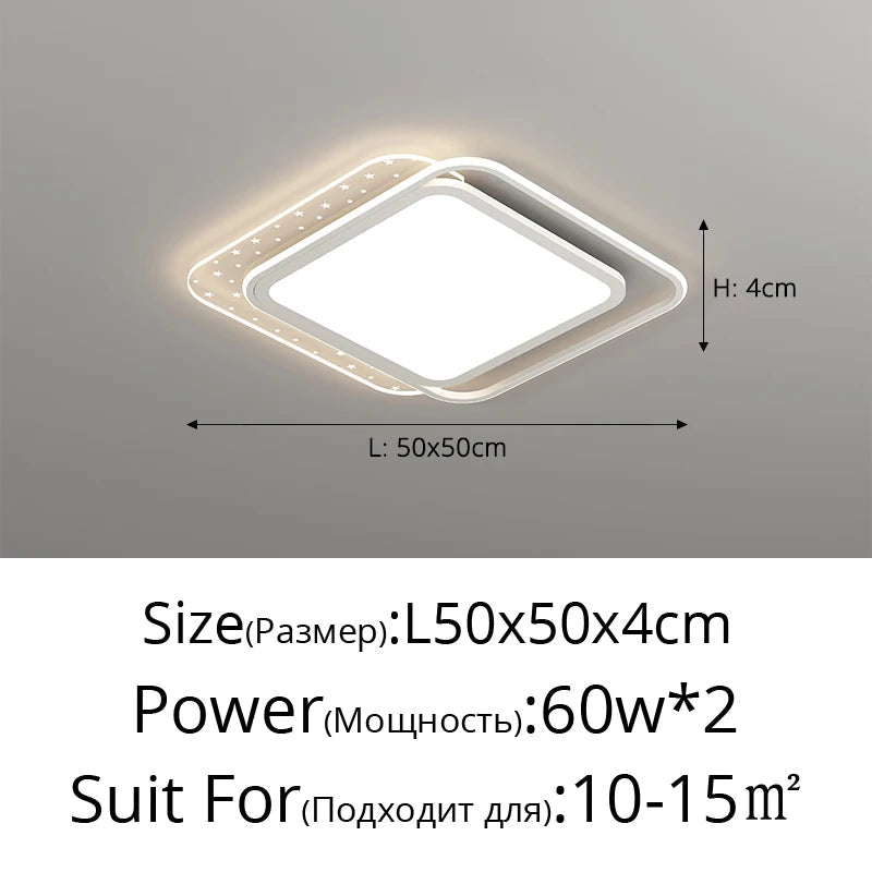 plafonnier led design moderne ciel étoilé décoratif intérieur