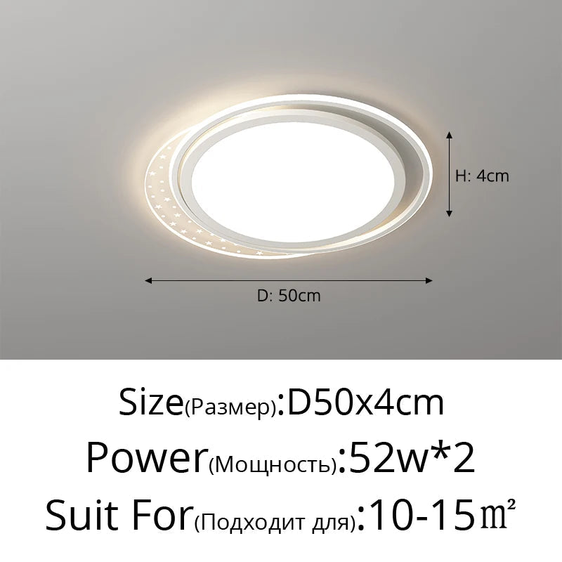 plafonnier led design moderne ciel étoilé décoratif intérieur