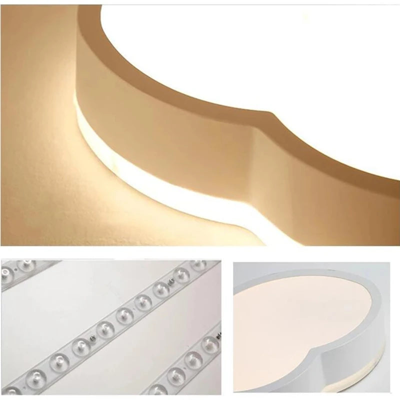 plafonnier led design moderne en forme de nuage pour enfants