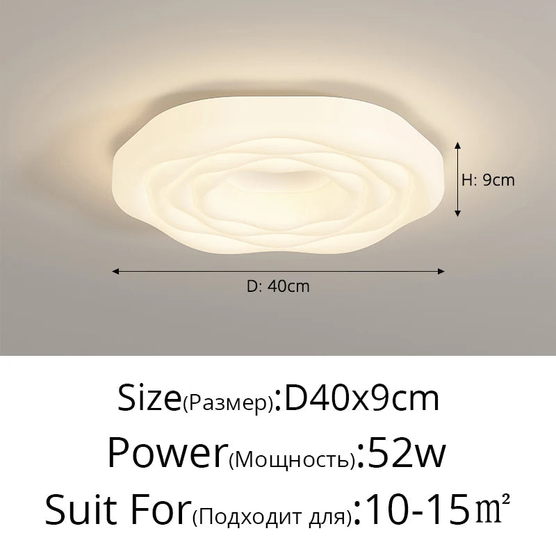 plafonnier led design moderne en forme de rose pour éclairage intérieur