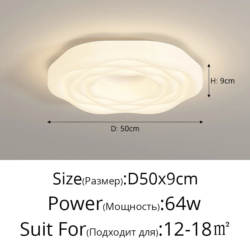 plafonnier led design moderne en forme de rose pour éclairage intérieur