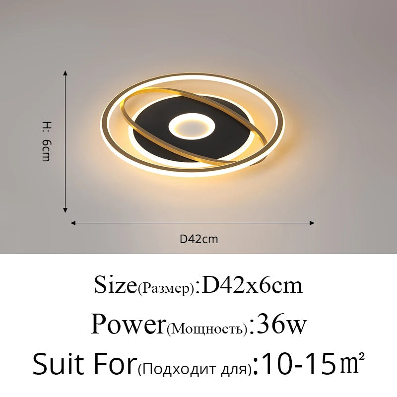 plafonnier led design moderne ultra fin pour intérieur décoratif