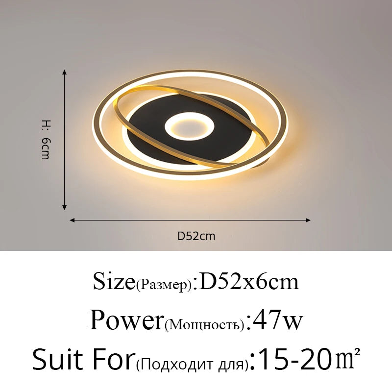 plafonnier led design moderne ultra fin pour intérieur décoratif