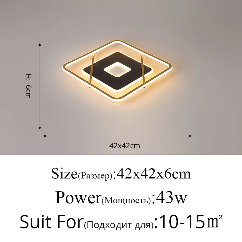 plafonnier led design moderne ultra fin pour intérieur décoratif