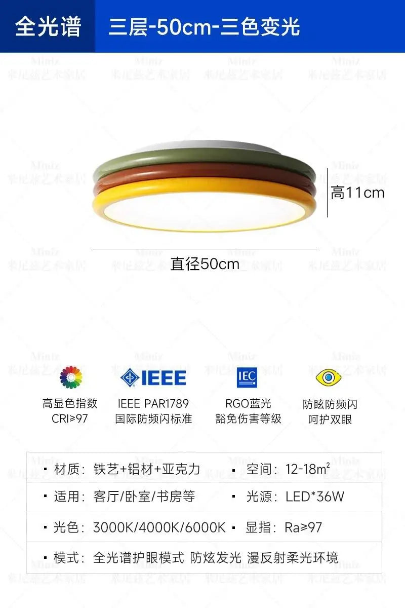 plafonnier led design nordique pour décoration moderne intérieure