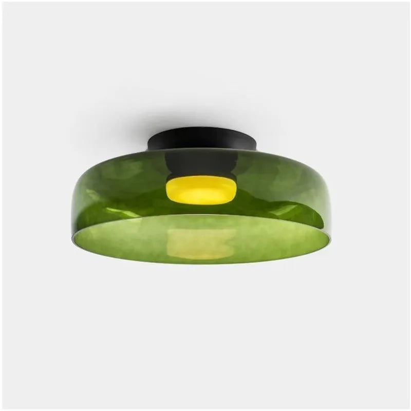 plafonnier led design nordique simple bol en verre luminaire décoratif d'intérieur