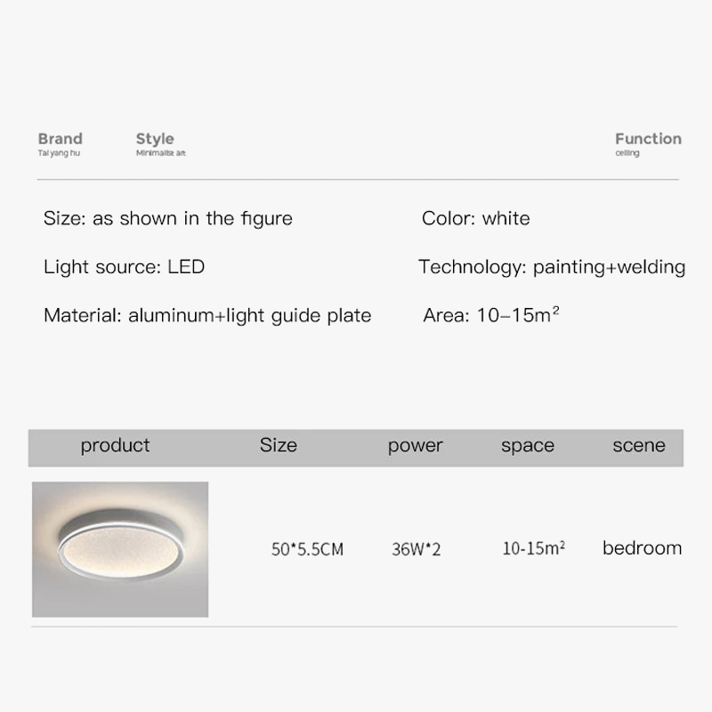 plafonnier led design rond moderne minimaliste pour intérieur élégant
