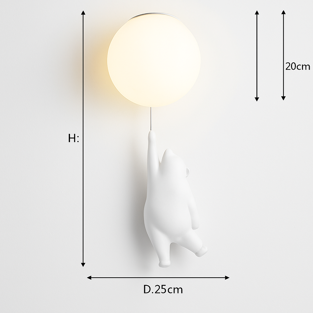 plafonnier led dessin animé belle ours pour enfants