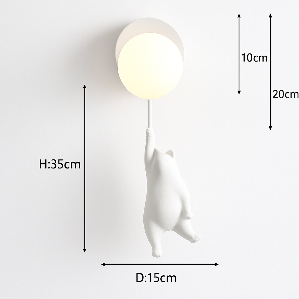plafonnier led dessin animé belle ours pour enfants