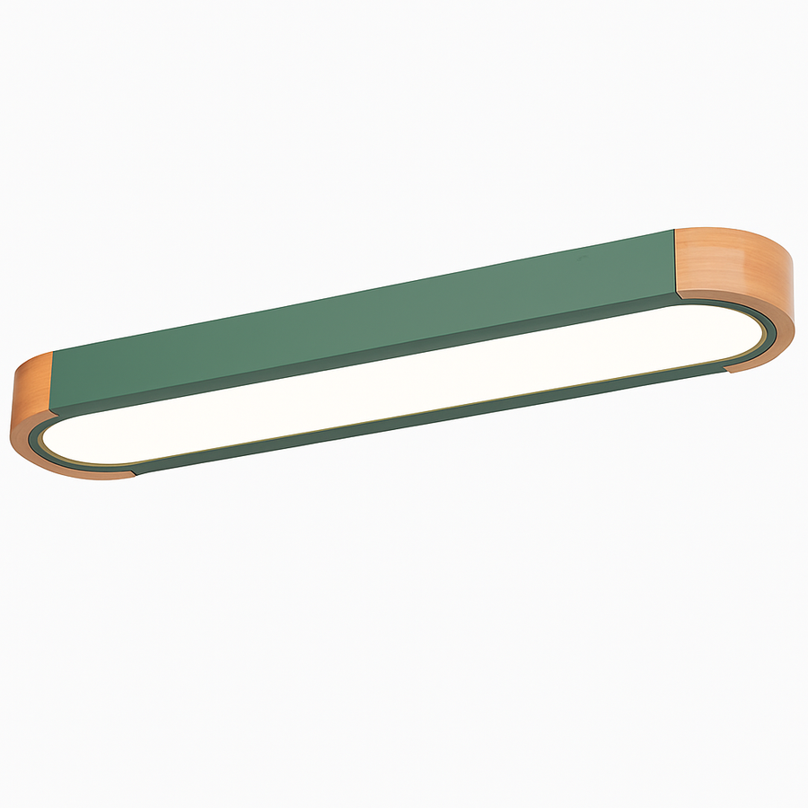 plafonnier led dimmable en bois pour divers espaces