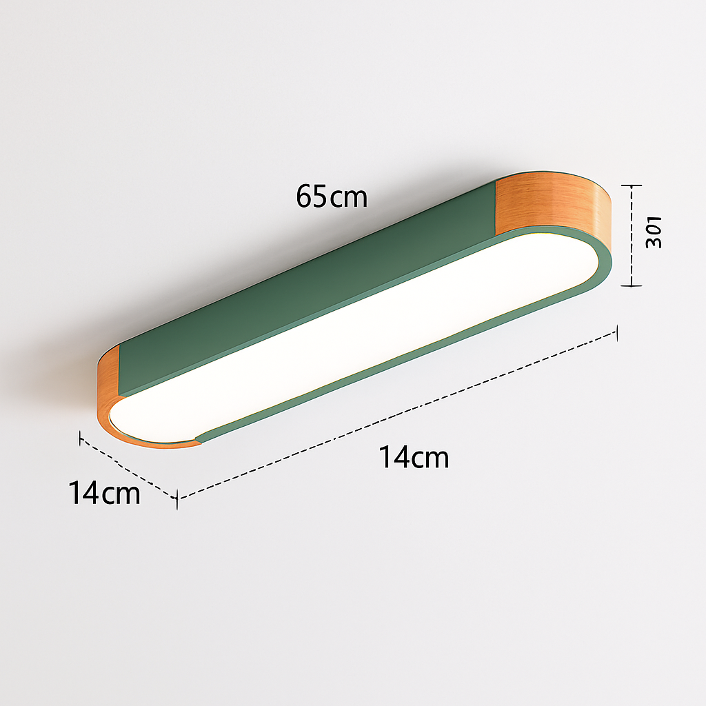plafonnier led dimmable en bois pour divers espaces
