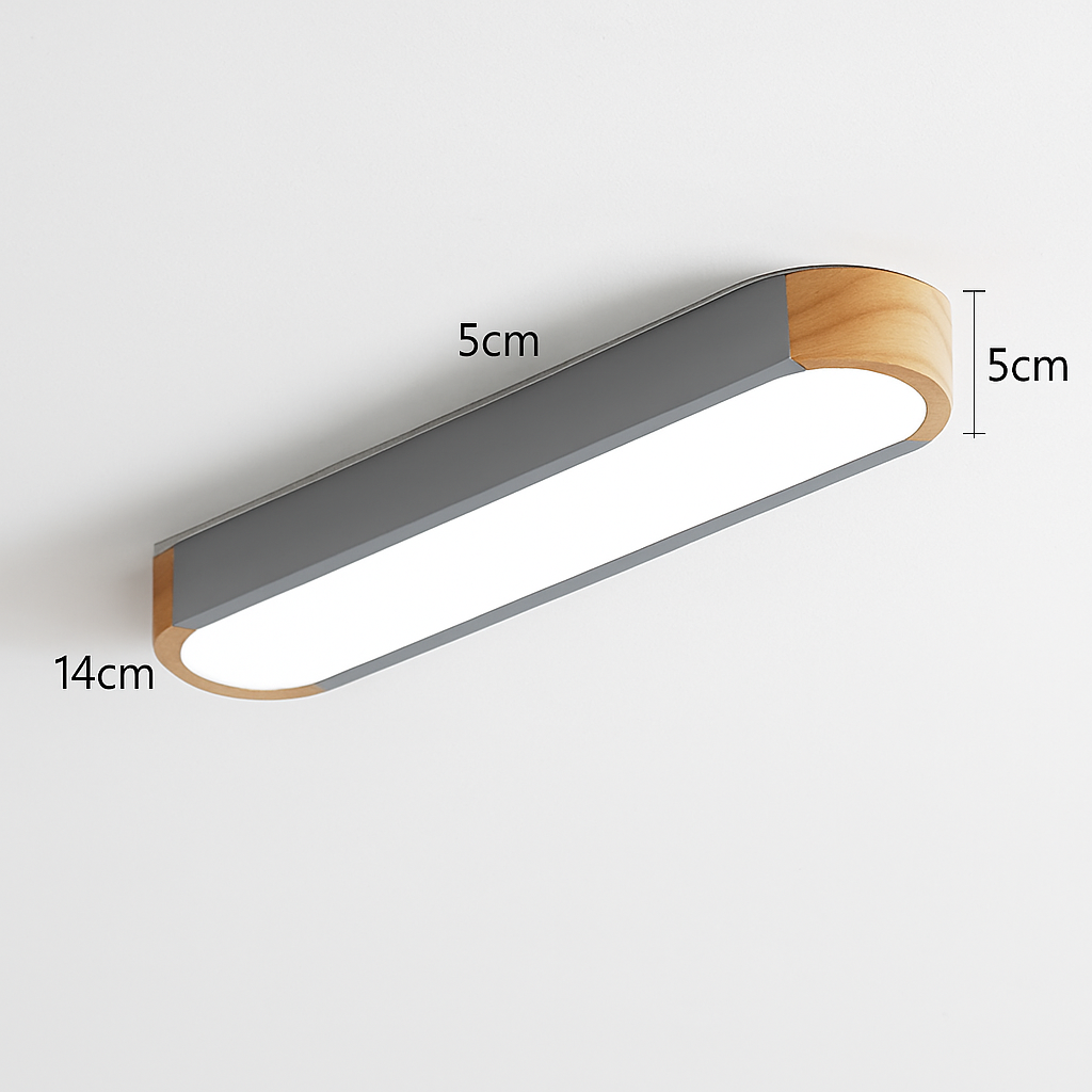 plafonnier led dimmable en bois pour divers espaces