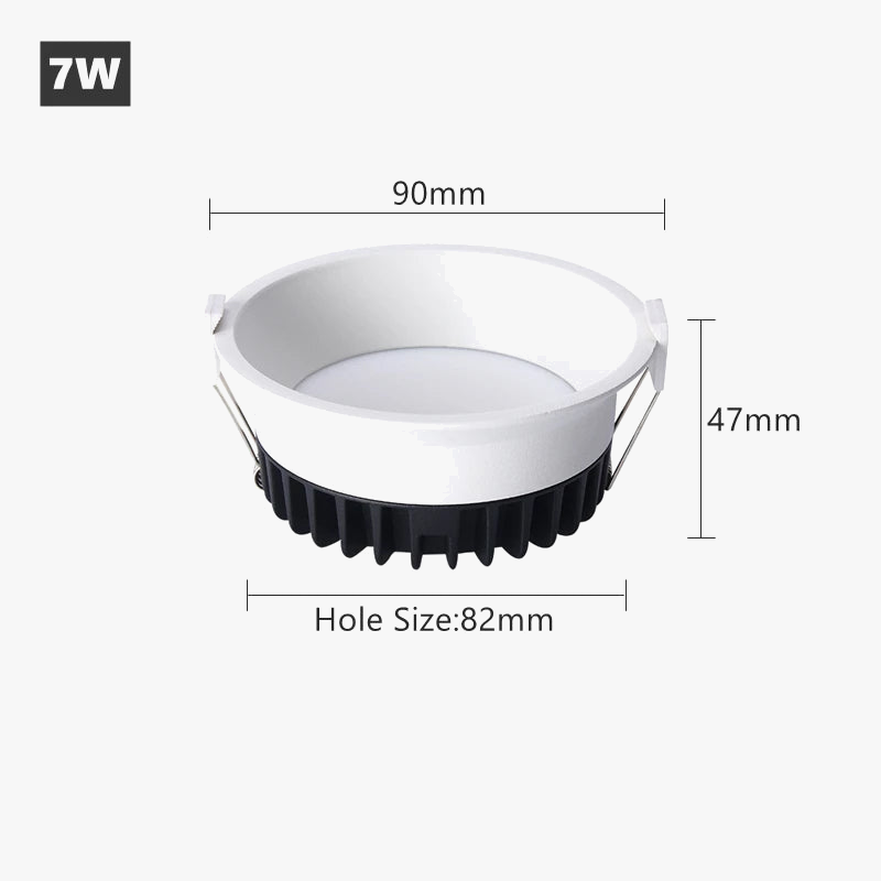 plafonnier led dimmable encastré pour éclairage intérieur design moderne