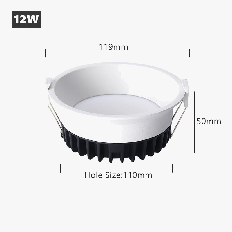 plafonnier led dimmable encastré pour éclairage intérieur design moderne