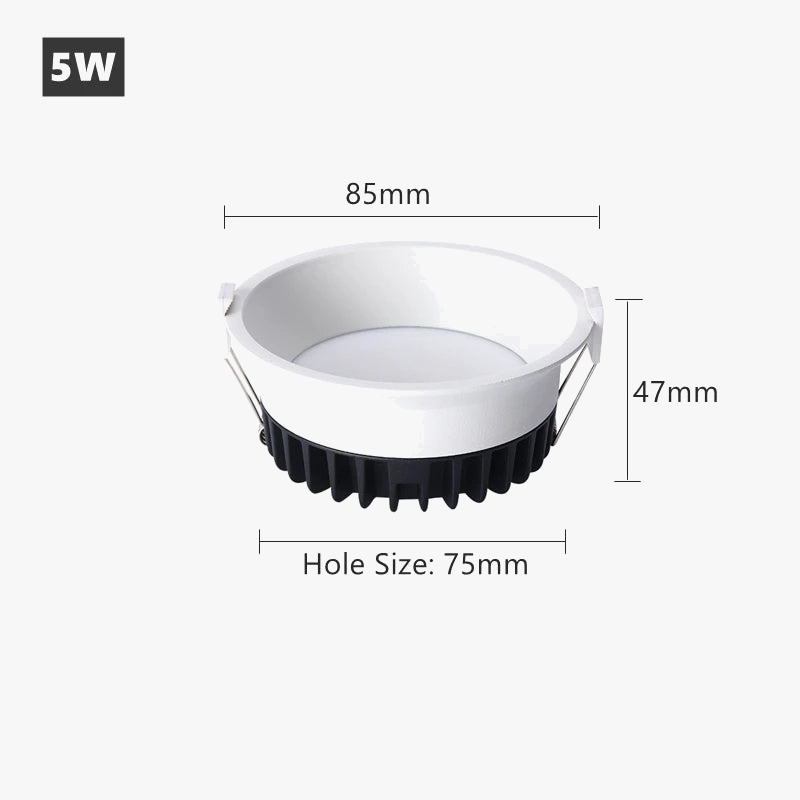 plafonnier led dimmable encastré pour éclairage intérieur design moderne