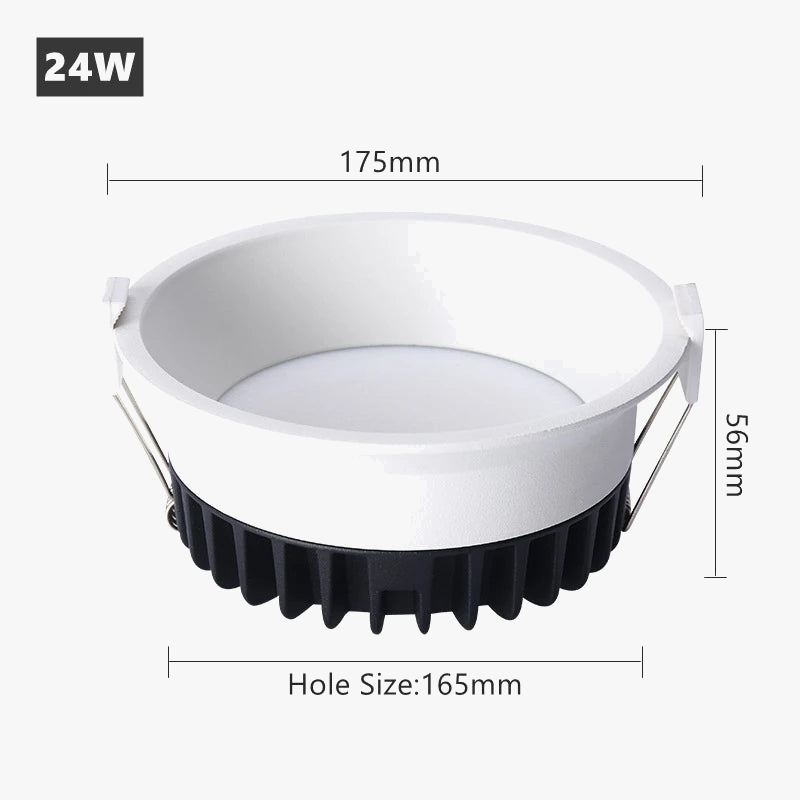 plafonnier led dimmable encastré pour éclairage intérieur design moderne