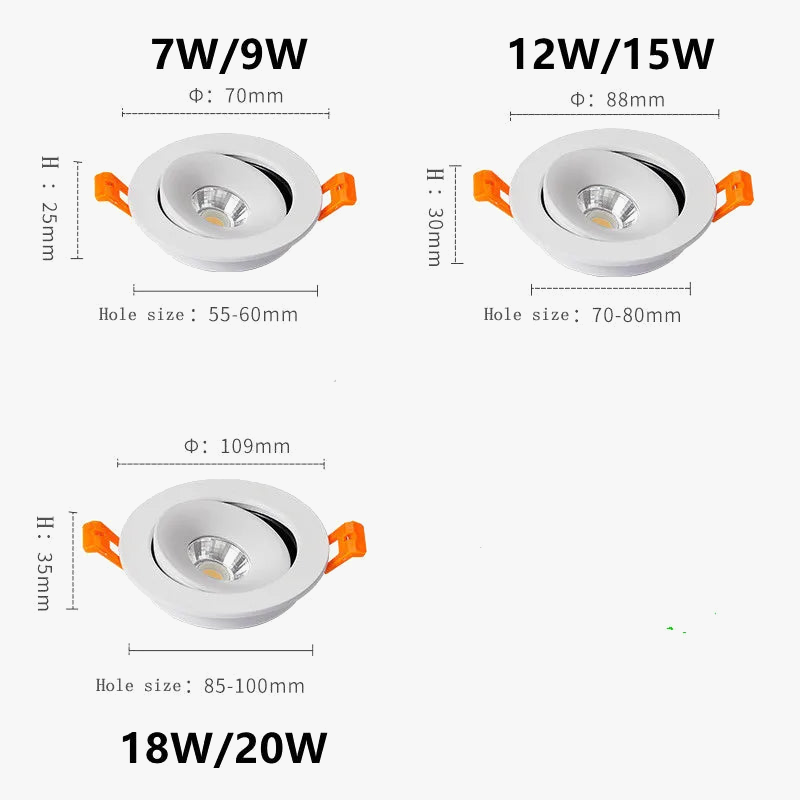 plafonnier led dimmable réglable 360 degrés design moderne