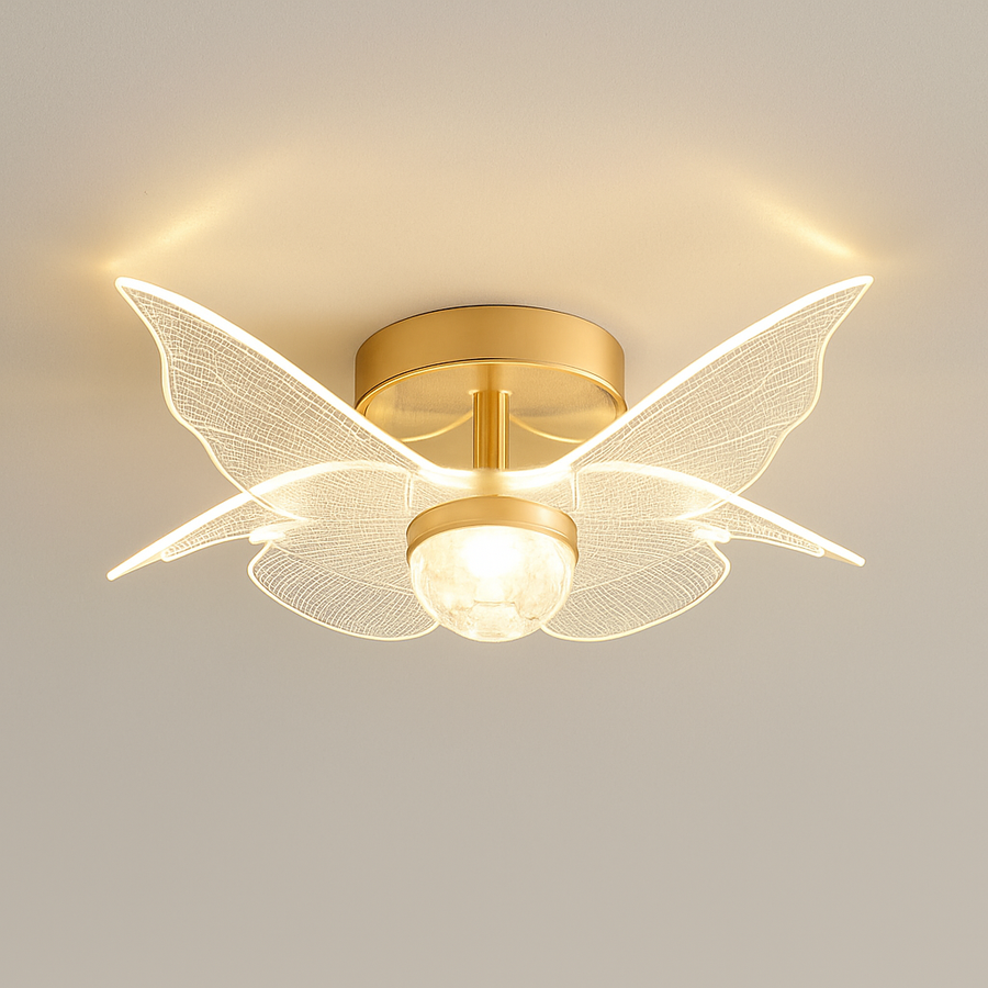 plafonnier led doré style nordique acrylique décoratif éclairage