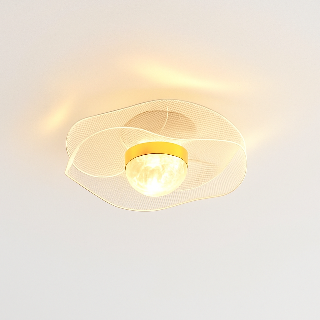 plafonnier led doré style nordique acrylique décoratif éclairage